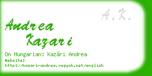 andrea kazari business card